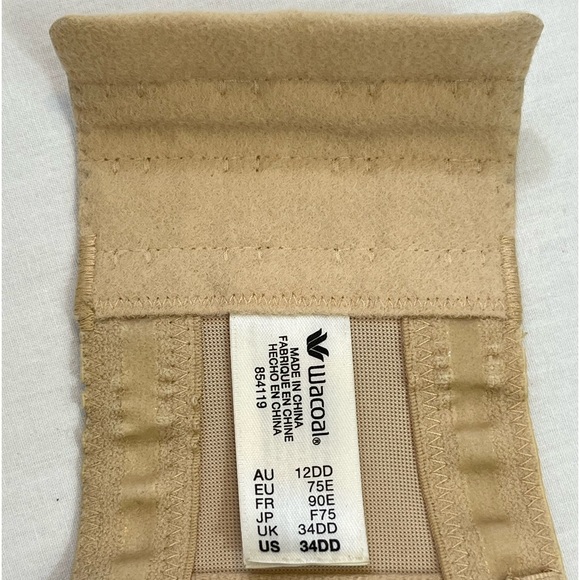 Wacoal 34DD/E Red Carpet Strapless UW Underwire Bra -
Nude/Beige 854119 - Picture 3 of 9